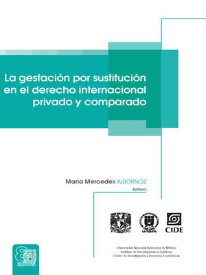 cover image of La gestación por sustitución en el derecho internacional privado y comparado